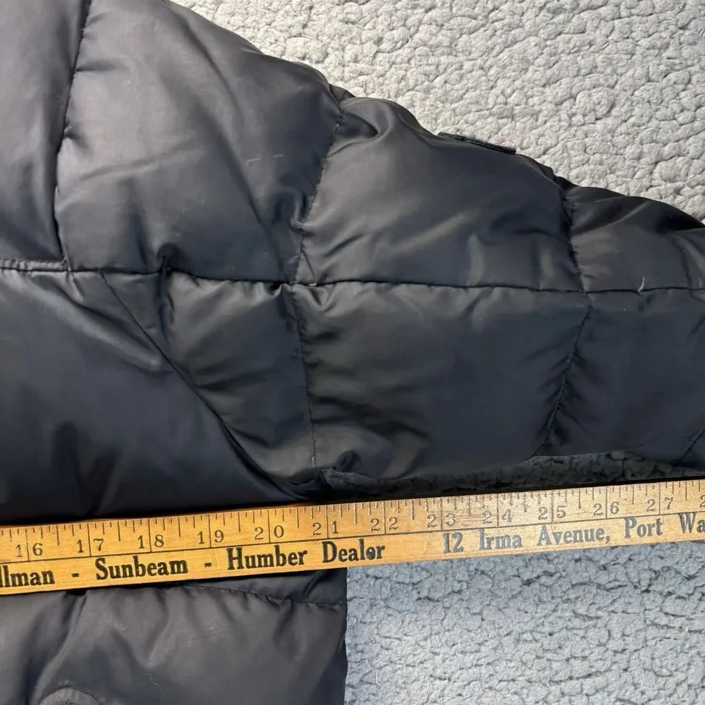 Gap Kids‎ Down Puffer Youth L 10 HoodedJacket Coat Snow Ski **ZIPPER FLAW READ**